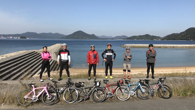 しまなみ海道サイクリング、モミジヤＡＣランニングクラブ自転車同好会の県外遠征です