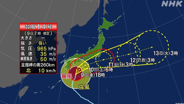 台風14号接近、雨の合間ラン