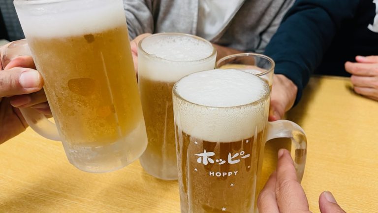 行列の出来るラーメン屋さんでの宴会