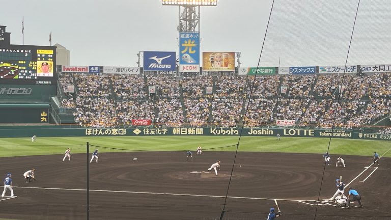 シーズンシートにご招待いただき、夕方から甲子園に