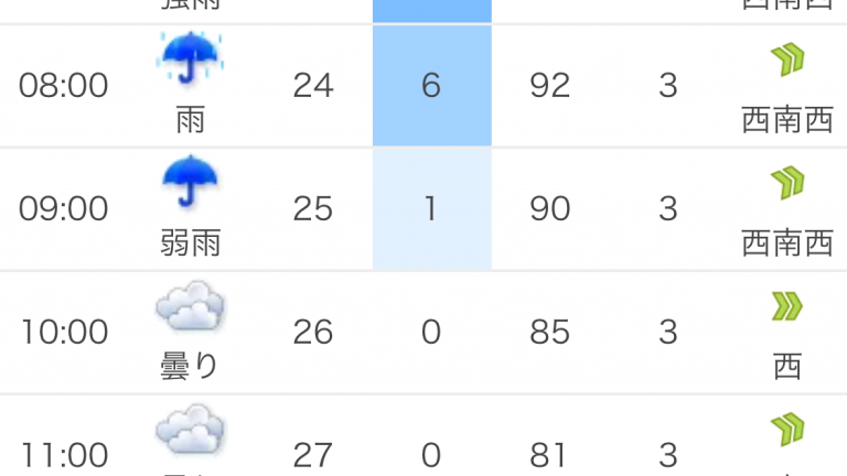 梅雨の洗礼で２日連続レスト