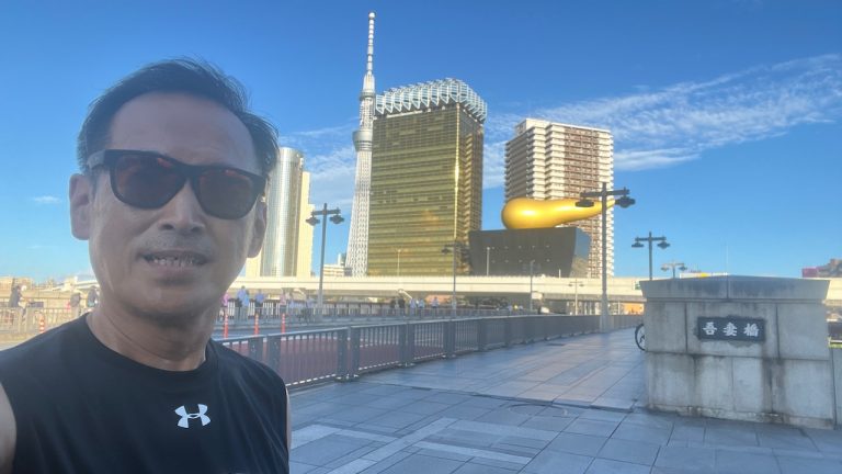 東京出張ラン１日目、隅田川テラス～浅草