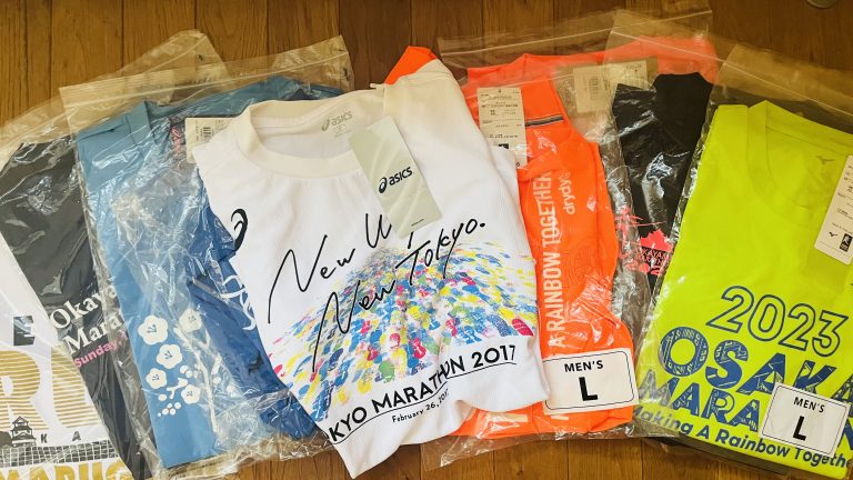 断捨離でマラソン大会Tシャツを大量に寄付