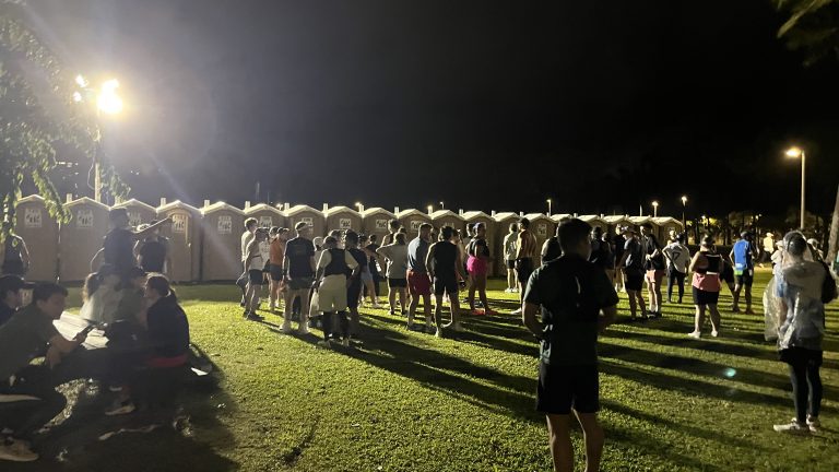 ホノルルマラソン３日目レース当日のレース前